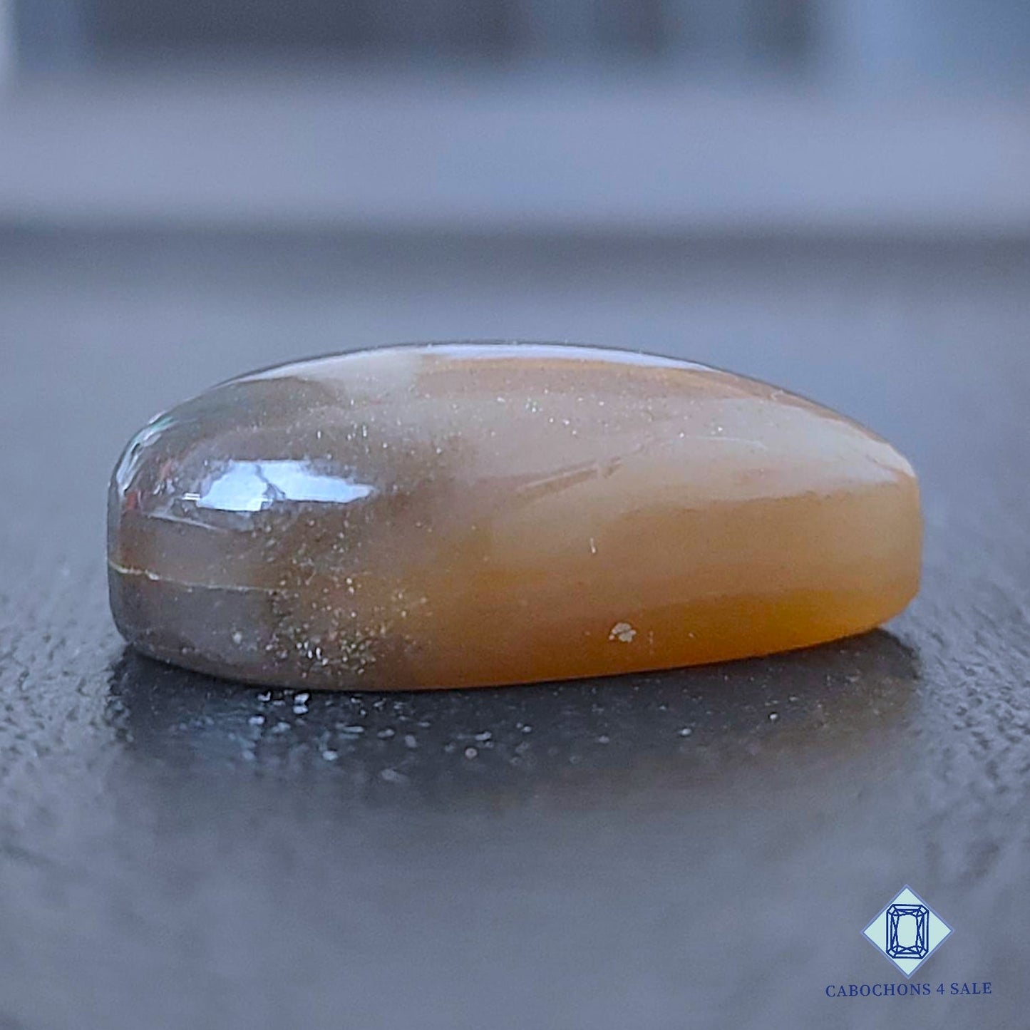 Natural Black Moonstone Gemstone Pear Cabochons 25*17*9mm from Madagascar available for sale