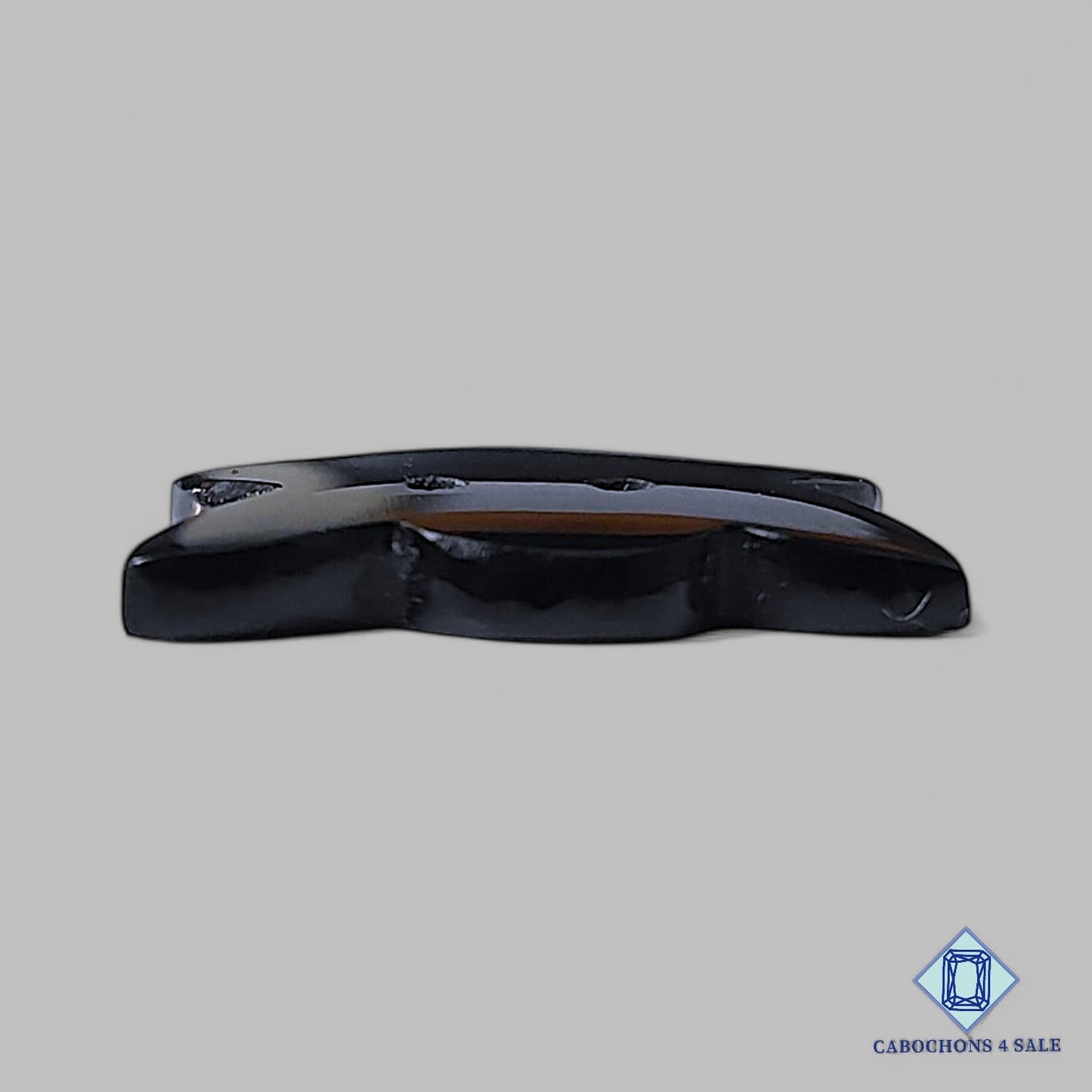 Natural Black Onyx Gemstone Halloween Carvings 19*14*3mm from Brazil available for sale