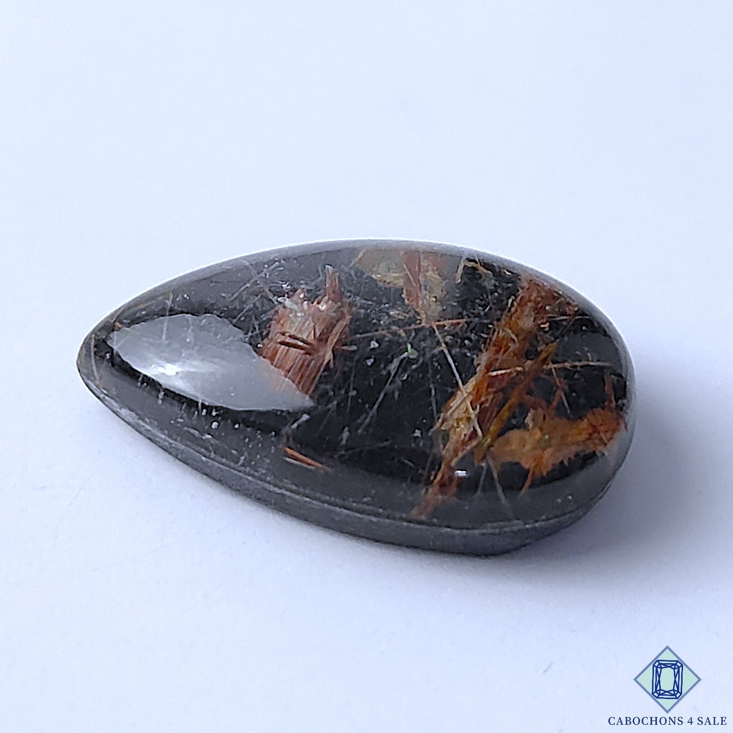 Black Onyx Rutile Quartz Doublets