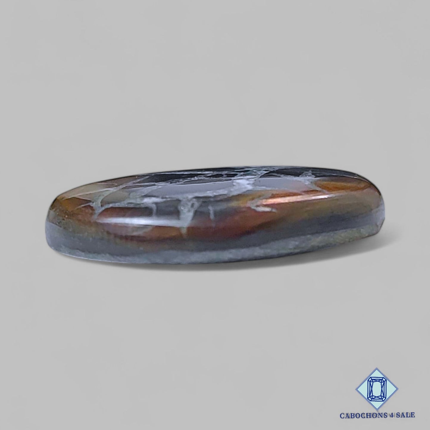 Natural Black Septarian Gemstone Round Cabochons 24*5mm from Morocco available for sale