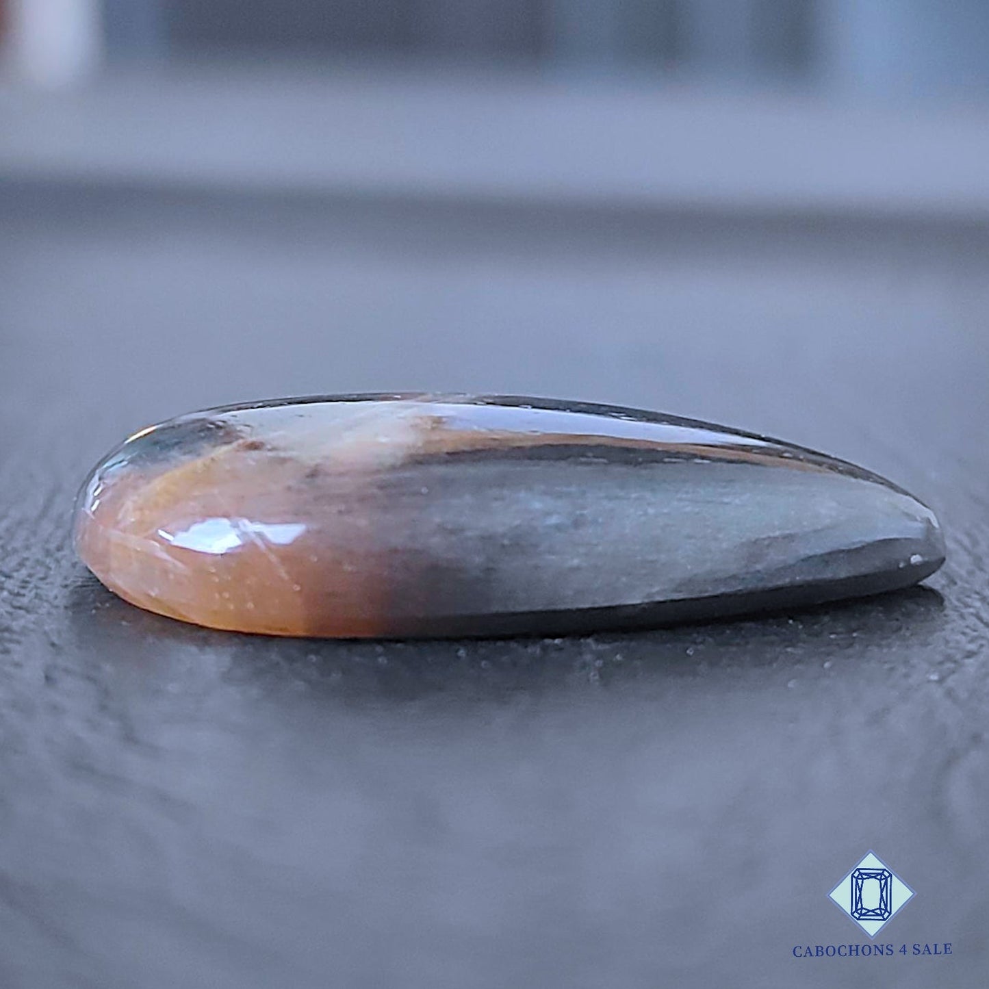 Natural Black Tanzanian Sunstone Gemstone Pear Cabochons 30*21*6mm from Tanzania available for sale