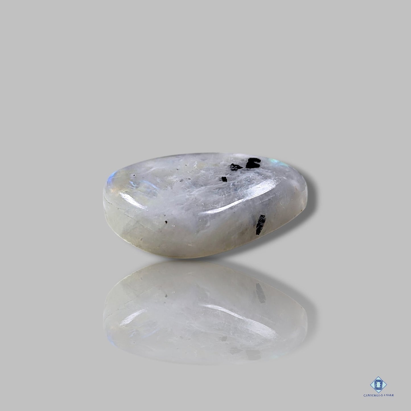 Cabujones de fantasía de piedra lunar turmulada negra