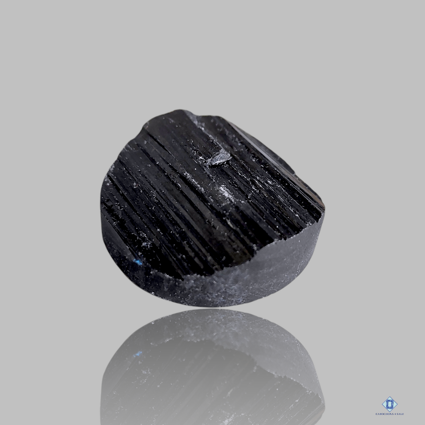 Druzy redondo de turmalina negra
