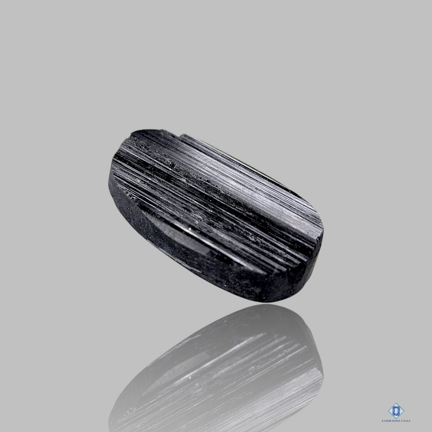 Black Tourmaline Oval Druzy