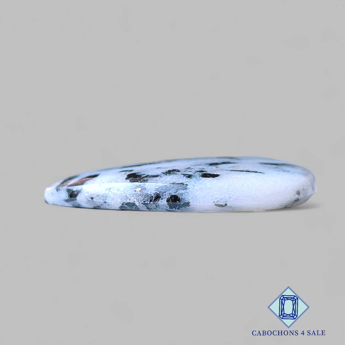 Black Dot Agate Pear Cabochons 34*25*4mm