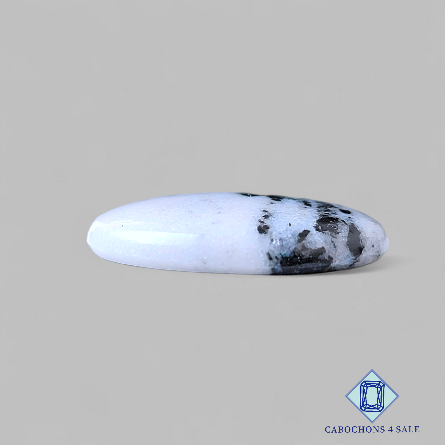 Black Dot Agate Oval Cabochons 32*24*5mm