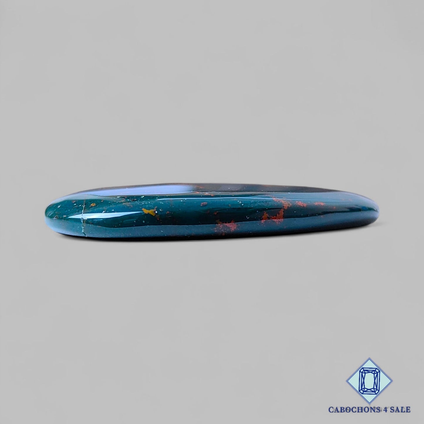 Natural Blood Stone Gemstone Pear Cabochons 41*30*5mm from Brazil available for sale