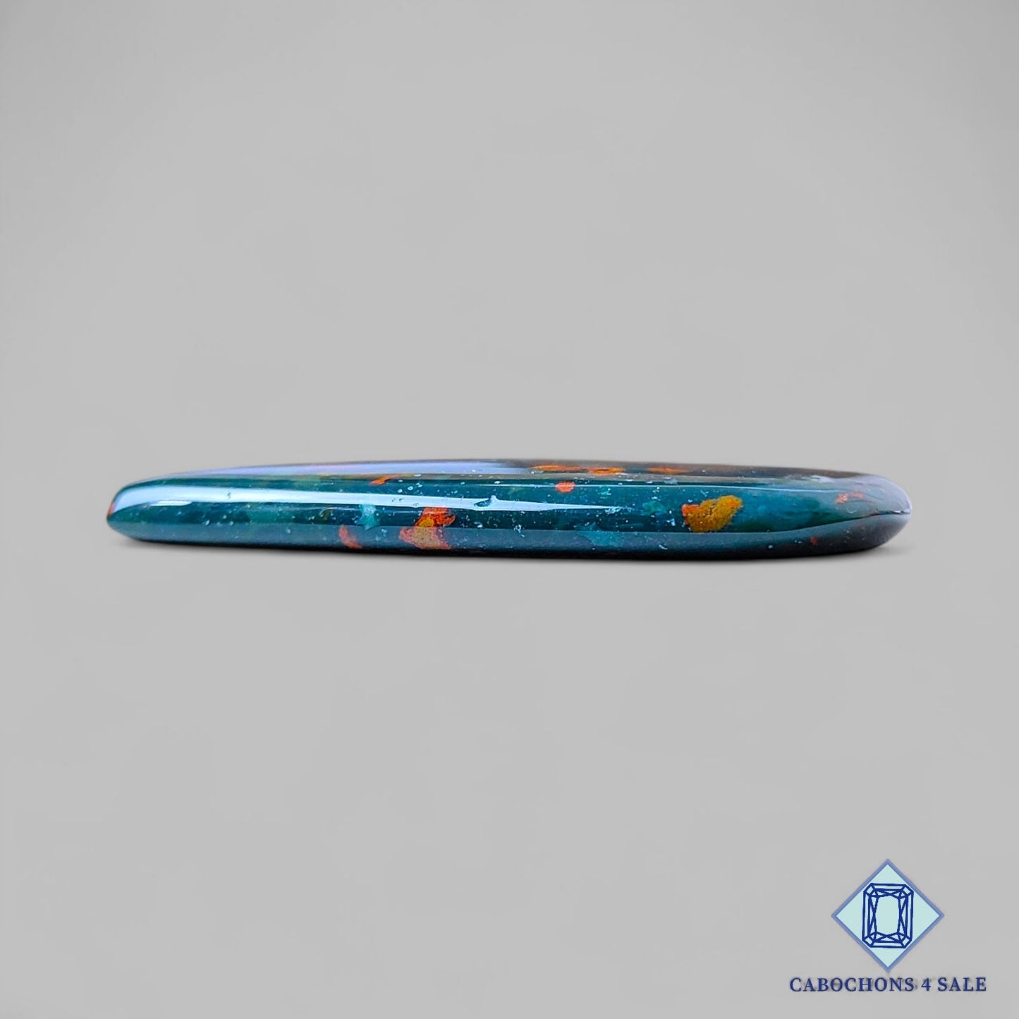 Natural Blood Stone Gemstone Pear Cabochons 47*32*4mm from Brazil available for sale