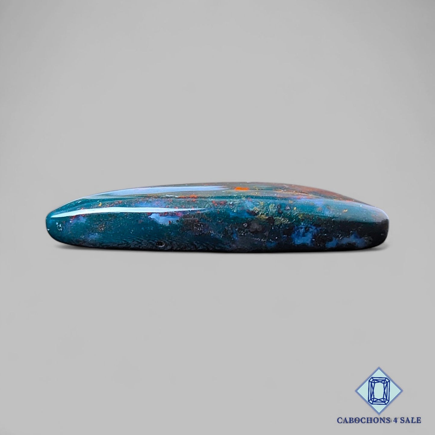 Natural Blood Stone Gemstone Fancy Cabochons 38*21*7mm from Brazil available for sale