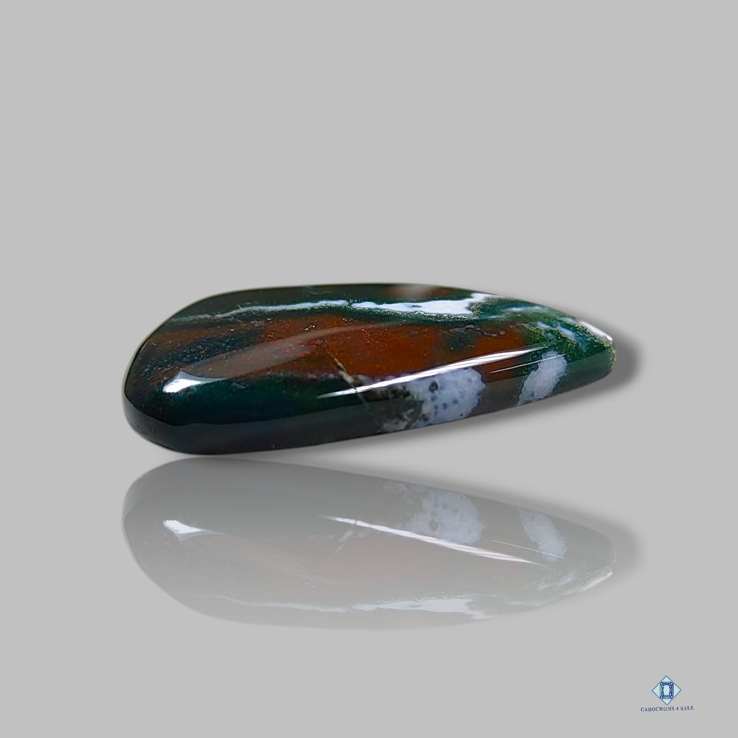 Cabujones de pera de piedra de sangre