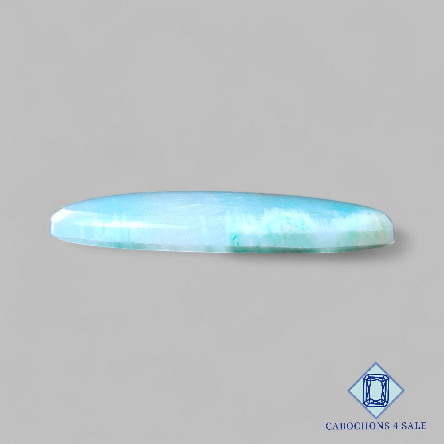 Natural Blue Aragonite Gemstone Oval Cabochons 39*24*5mm from Spain available for sale