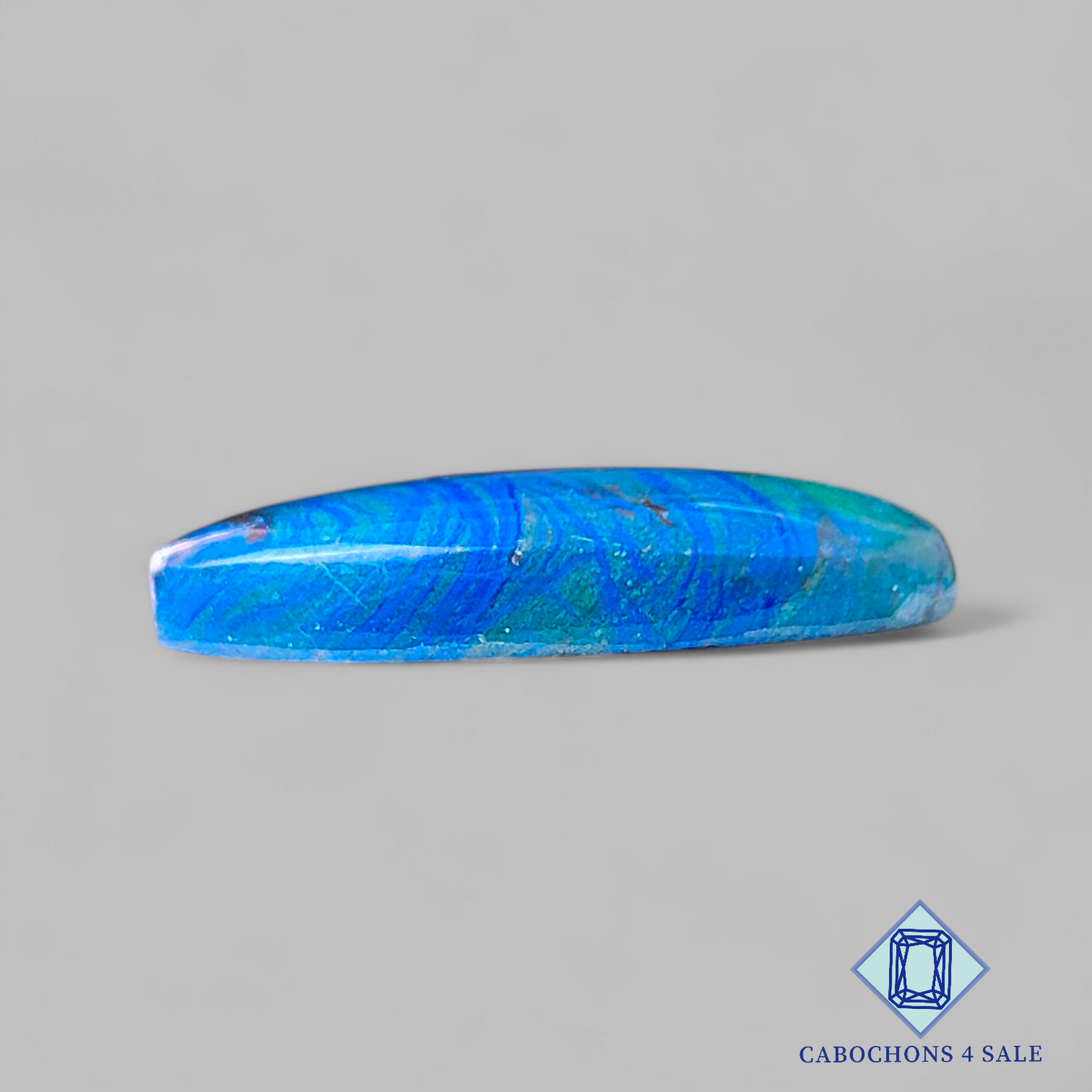 Cabujones ovalados de azurita Blue Bird de 29 x 18 x 5 mm