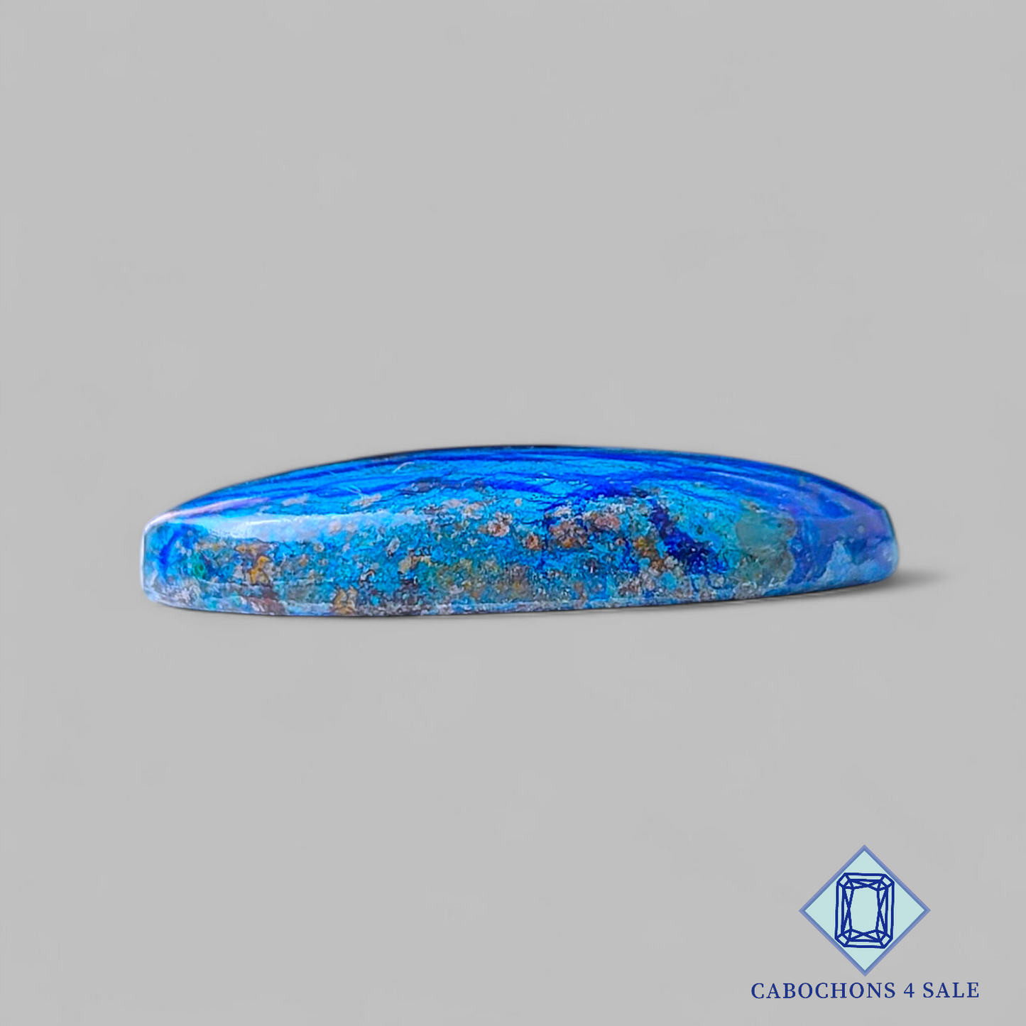 Cabujones ovalados de azurita Blue Bird de 27 x 15 x 5 mm