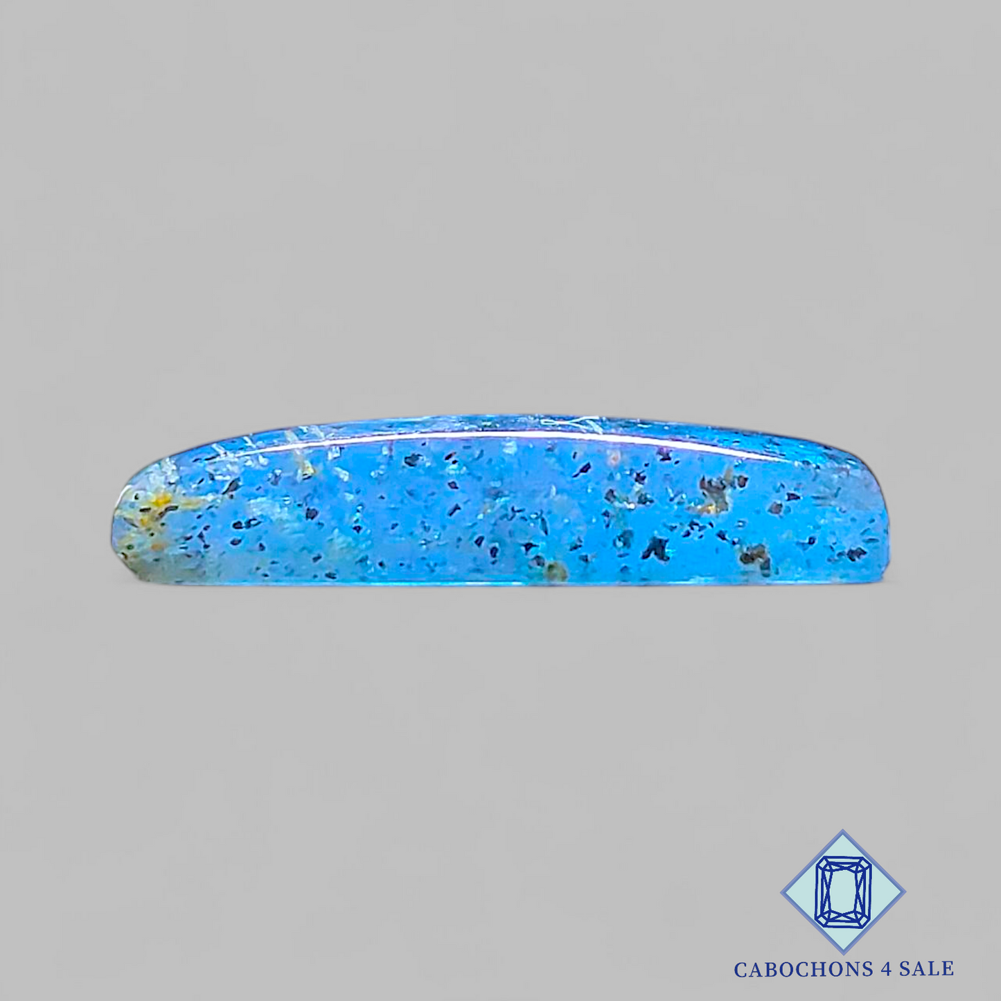 Cabujones rectangulares de cianita azul llamativos de 21 x 7 x 4 mm