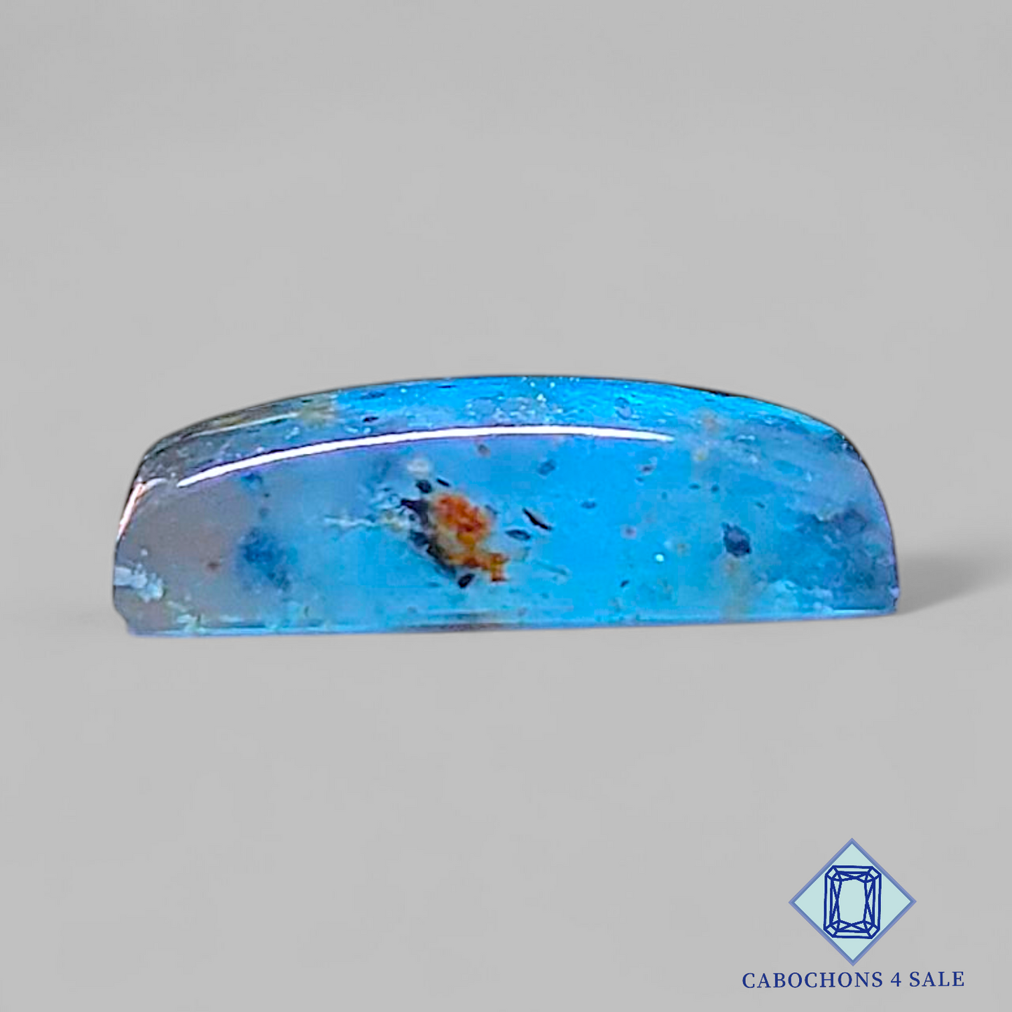 Cabujones rectangulares de cianita azul llamativos de 15 x 9 x 4 mm