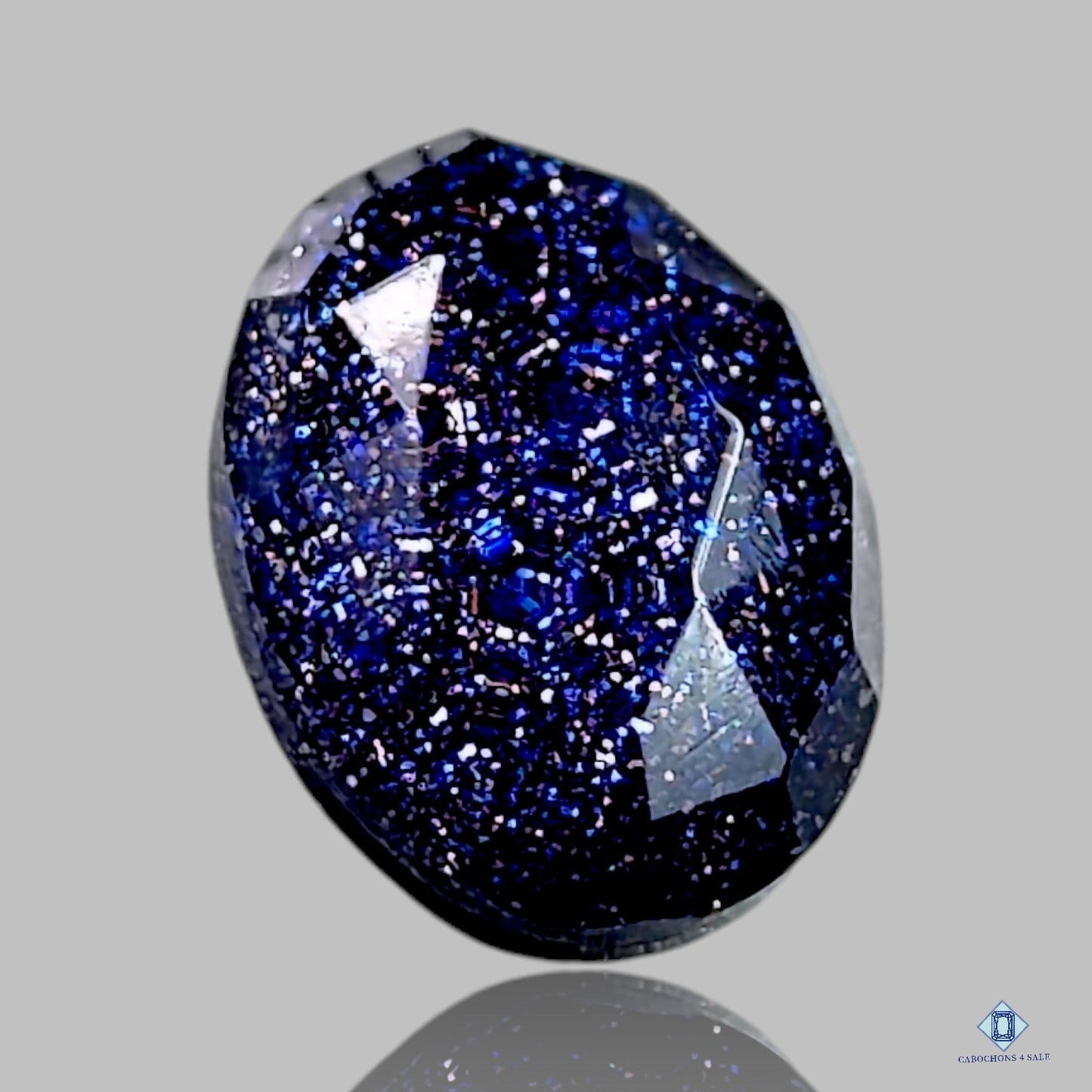 Piedra de oro azul + dobletes de cuarzo cristal Dobletes ovalados