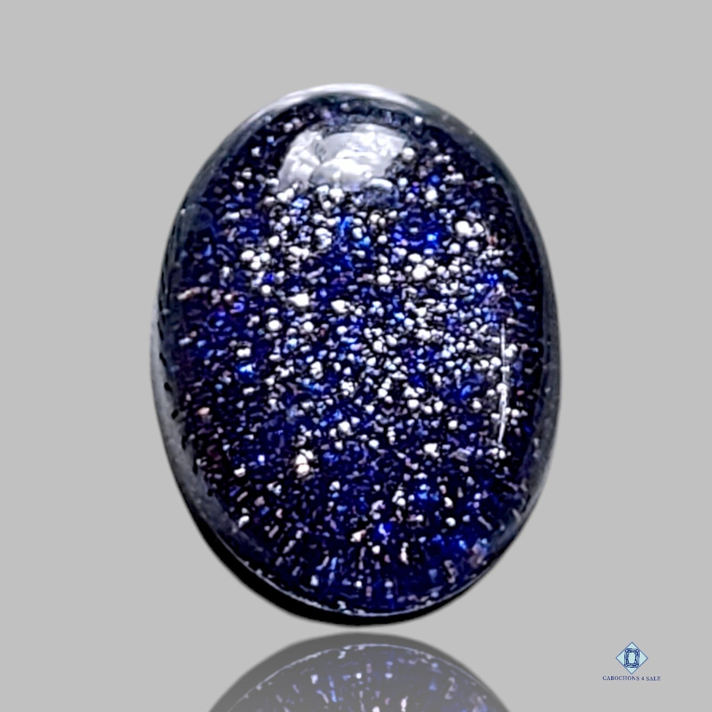 Blue Gold Stone + Crystal Quartz Doublets Oval Doublets