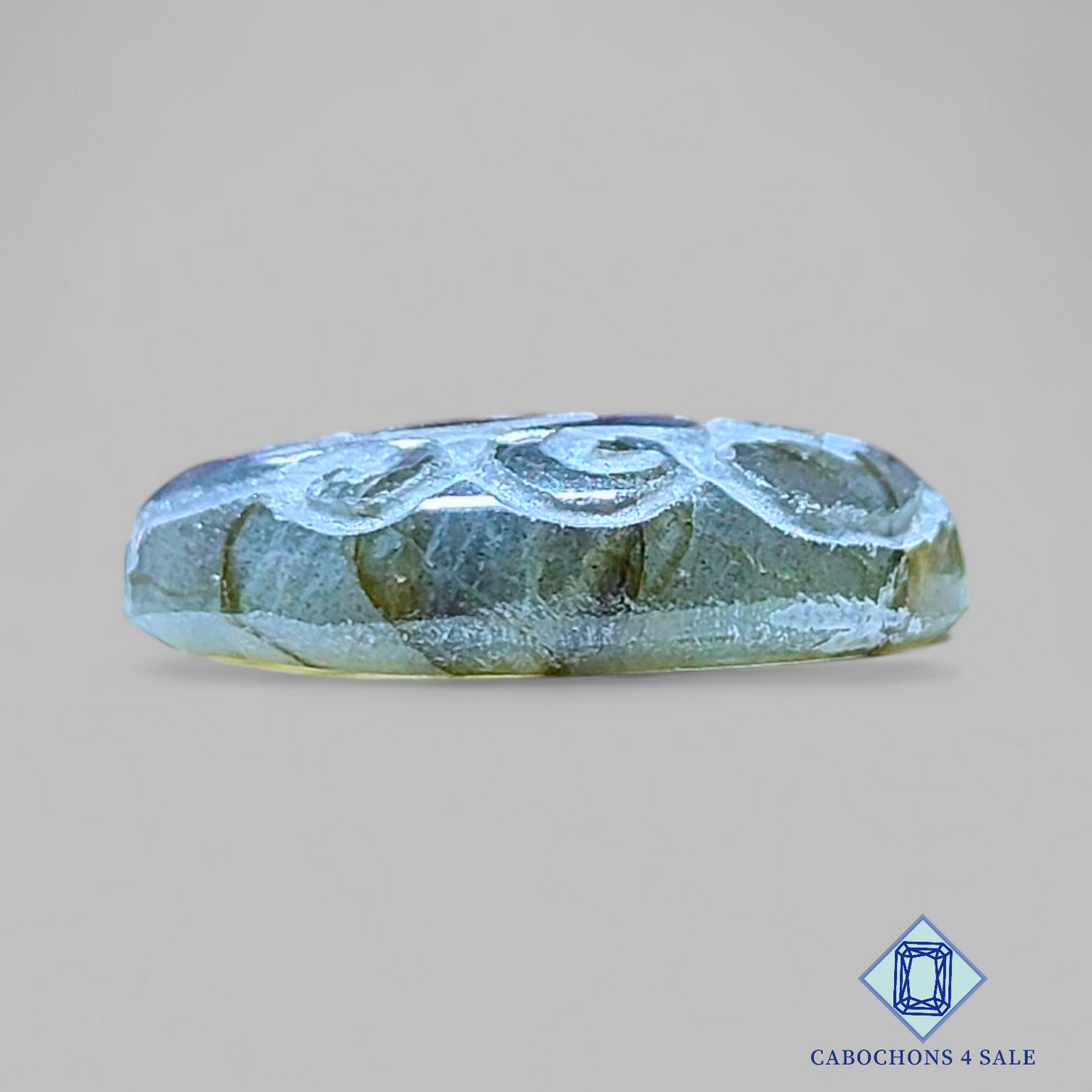 Blue Labradorite Oval Carvings