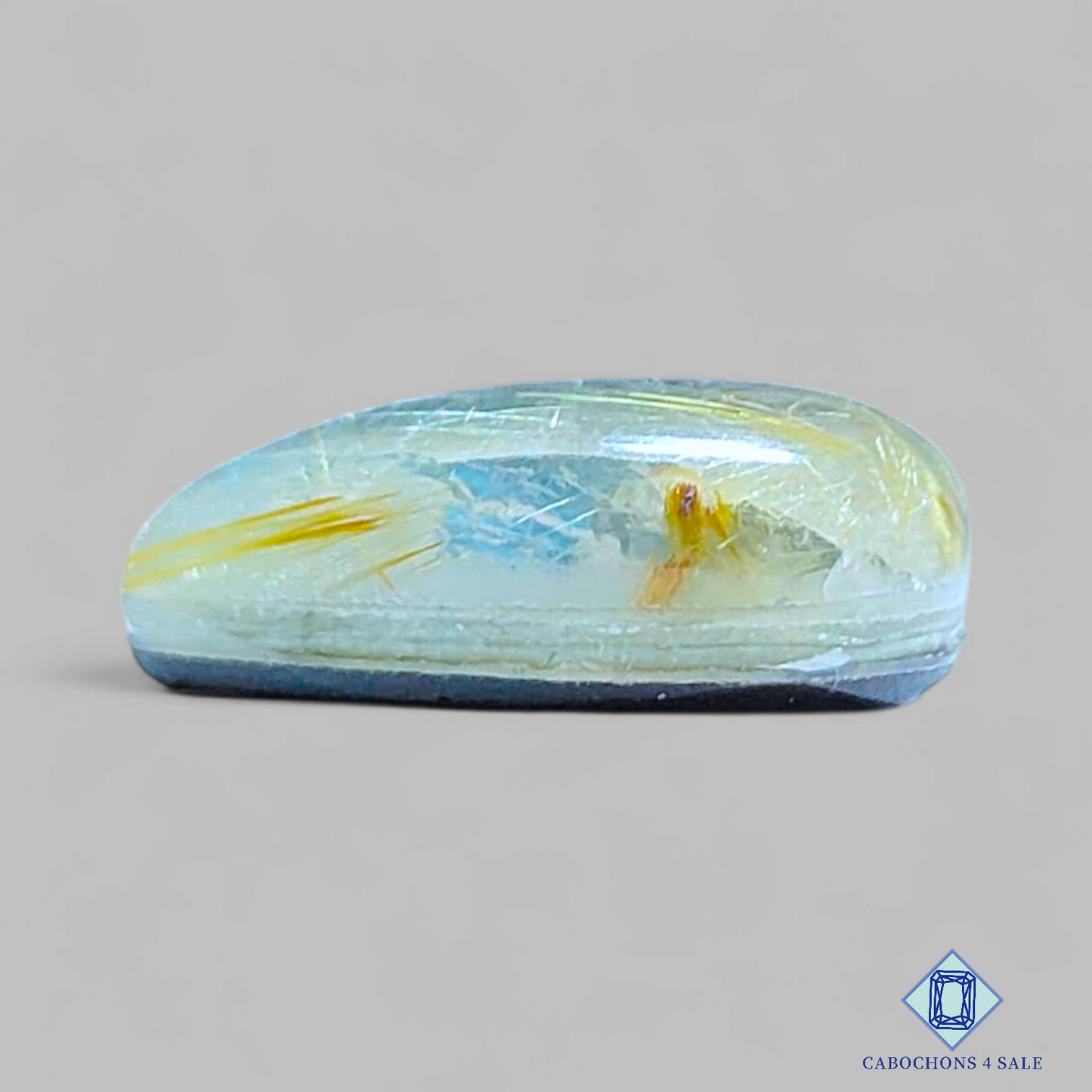 Blue Labradorite + Rutile Quartz Doublets