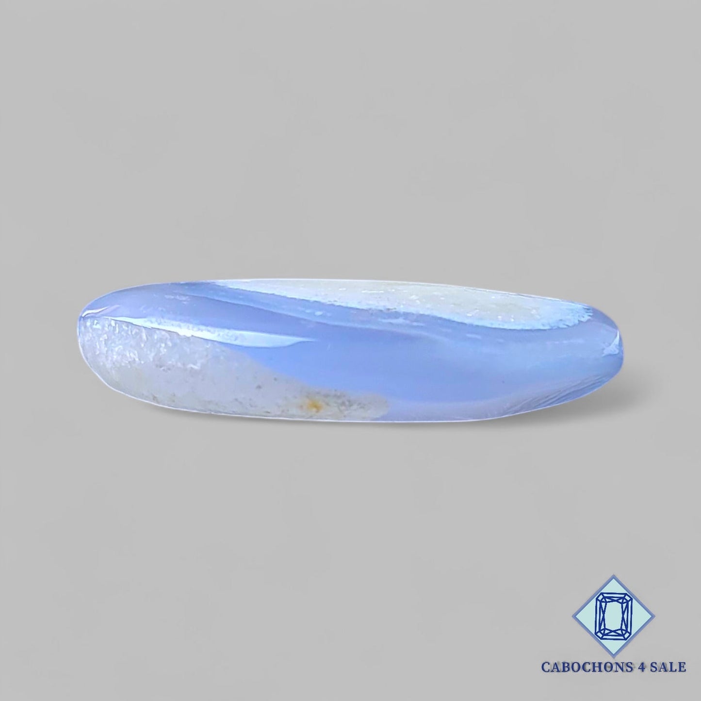 Natural Blue Lace Agate Gemstone Oval Cabochons 35*24*8mm from South Africa available for sale