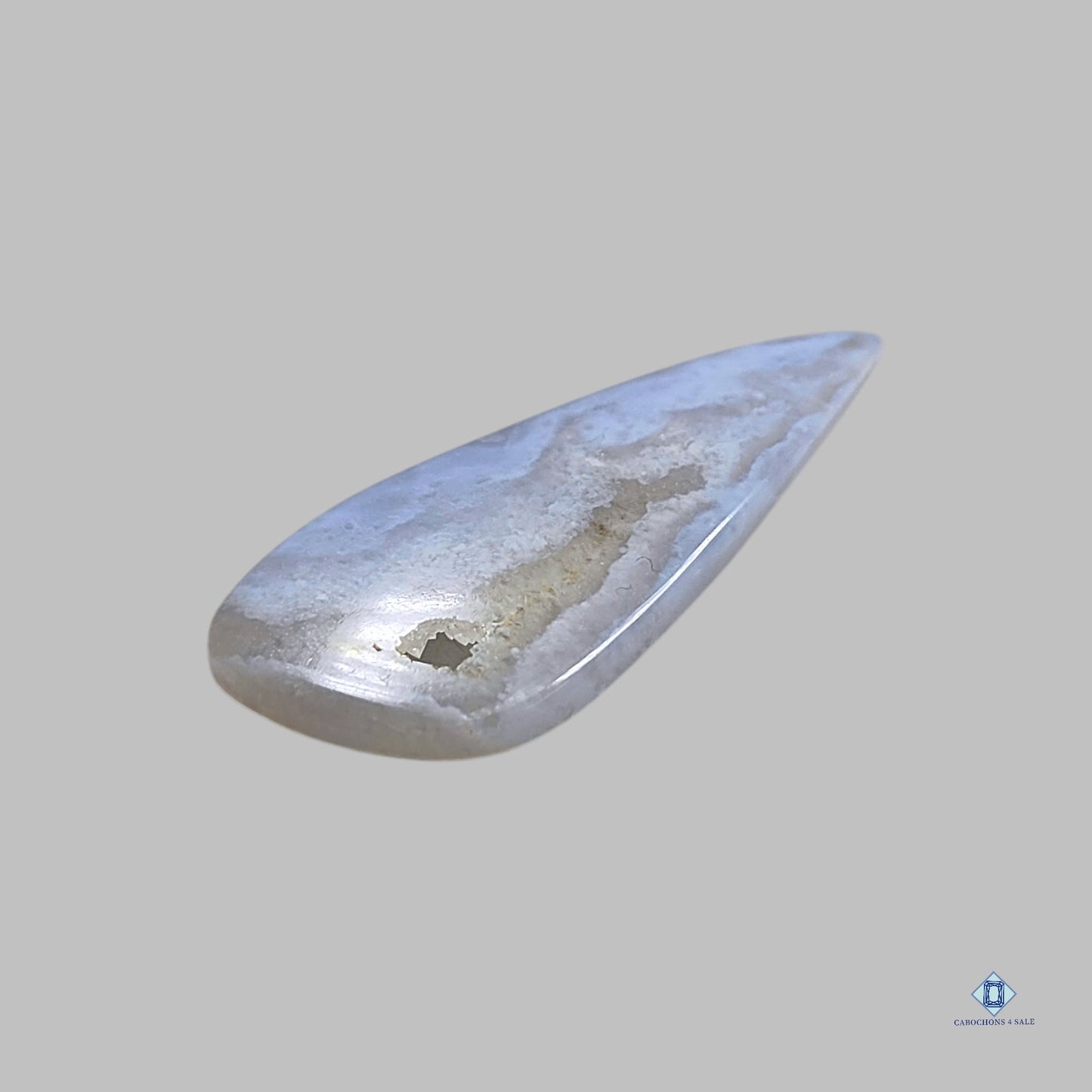 Cabujones de ágata de encaje azul en forma de pera