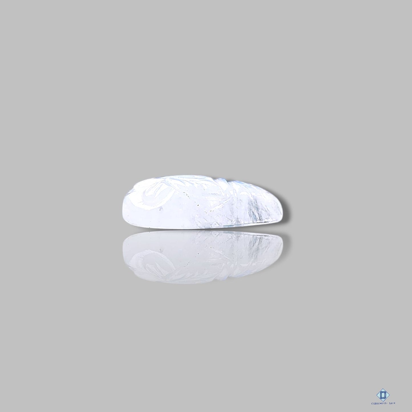 Blue Moonstone Pear Carvings