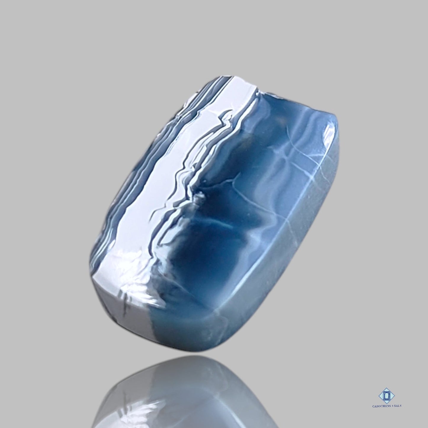 Cabujones rectangulares de ópalo azul