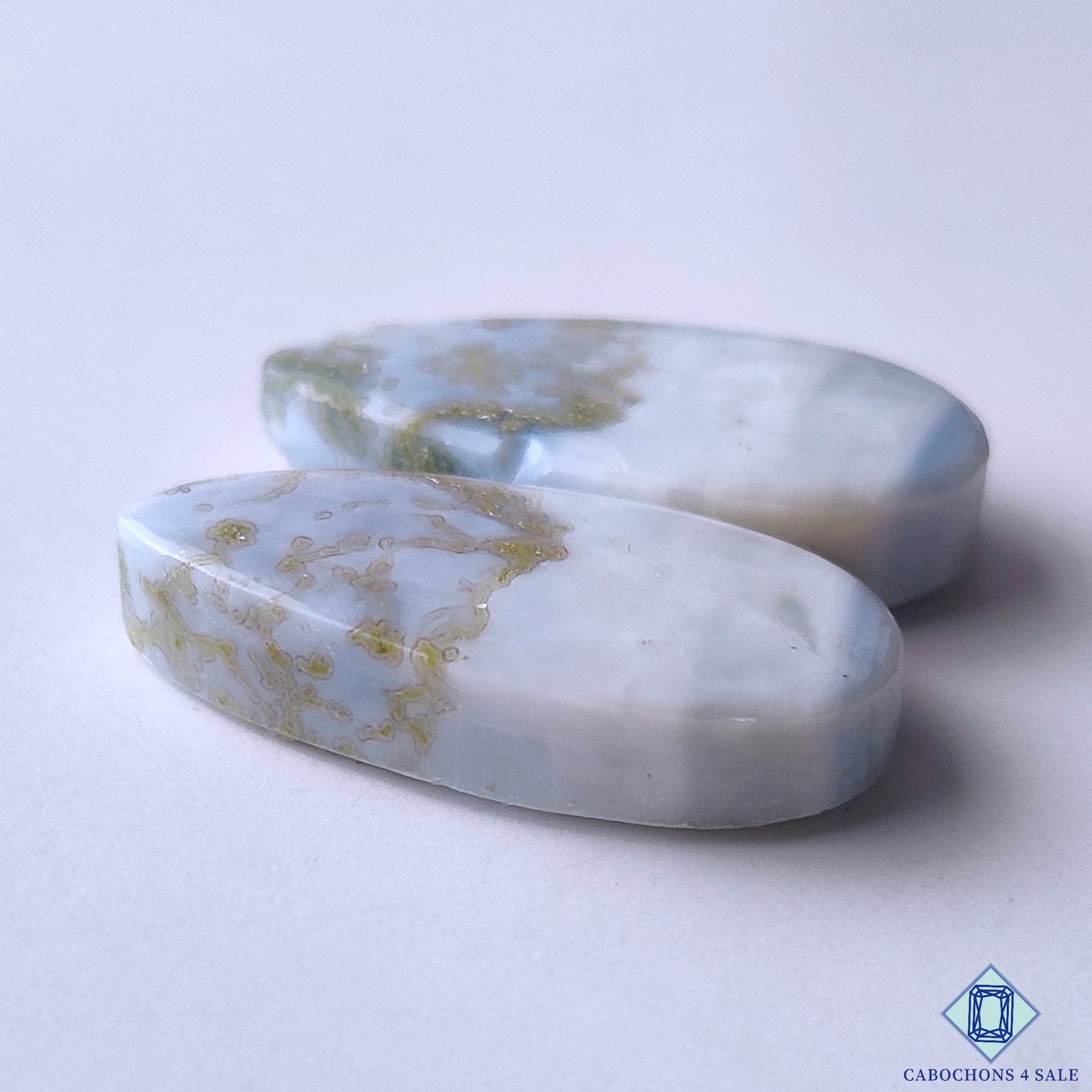Blue Opal With Moss Agate