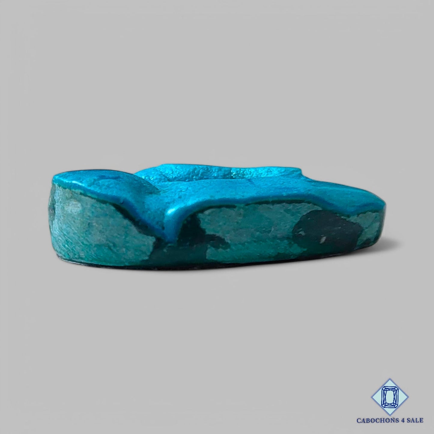 Natural Botryoidal Malachite Chrysocolla Gemstone Pear Druzy 33*17*7mm from Democratic Republic of the Congo (DRC) available for sale