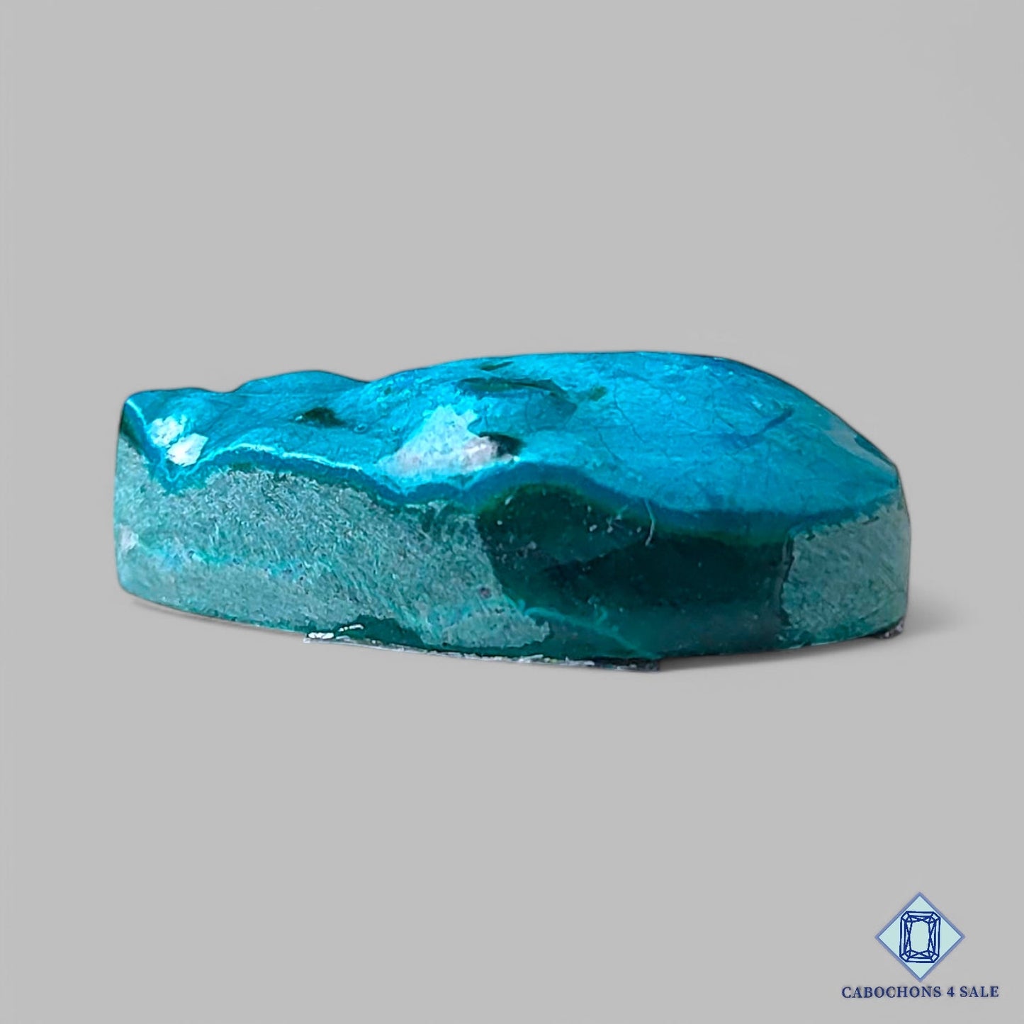 Natural Botryoidal Malachite Chrysocolla Gemstone Pear Druzy 26*20*9mm from Democratic Republic of the Congo (DRC) available for sale