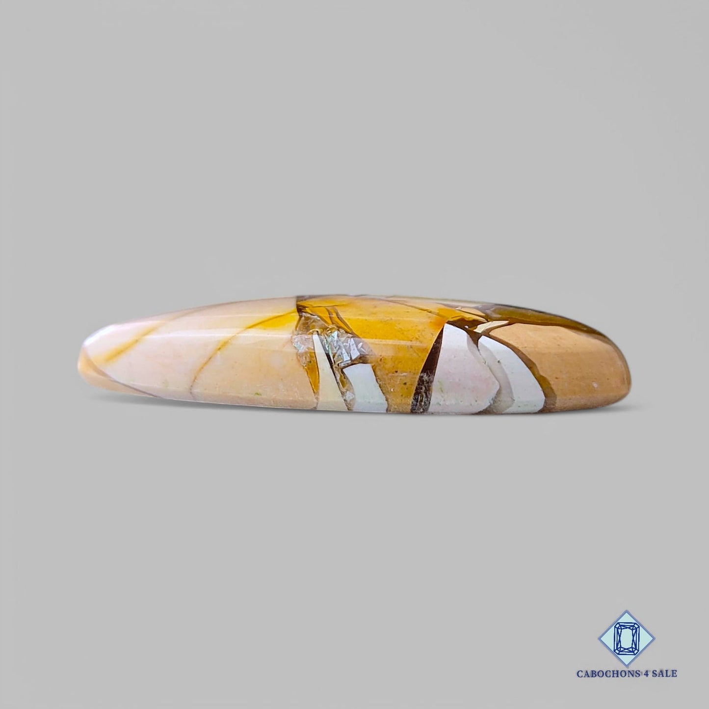 Natural Brecciated Mookaite Gemstone Pear Cabochons 41*20*7mm from Tanzania available for sale