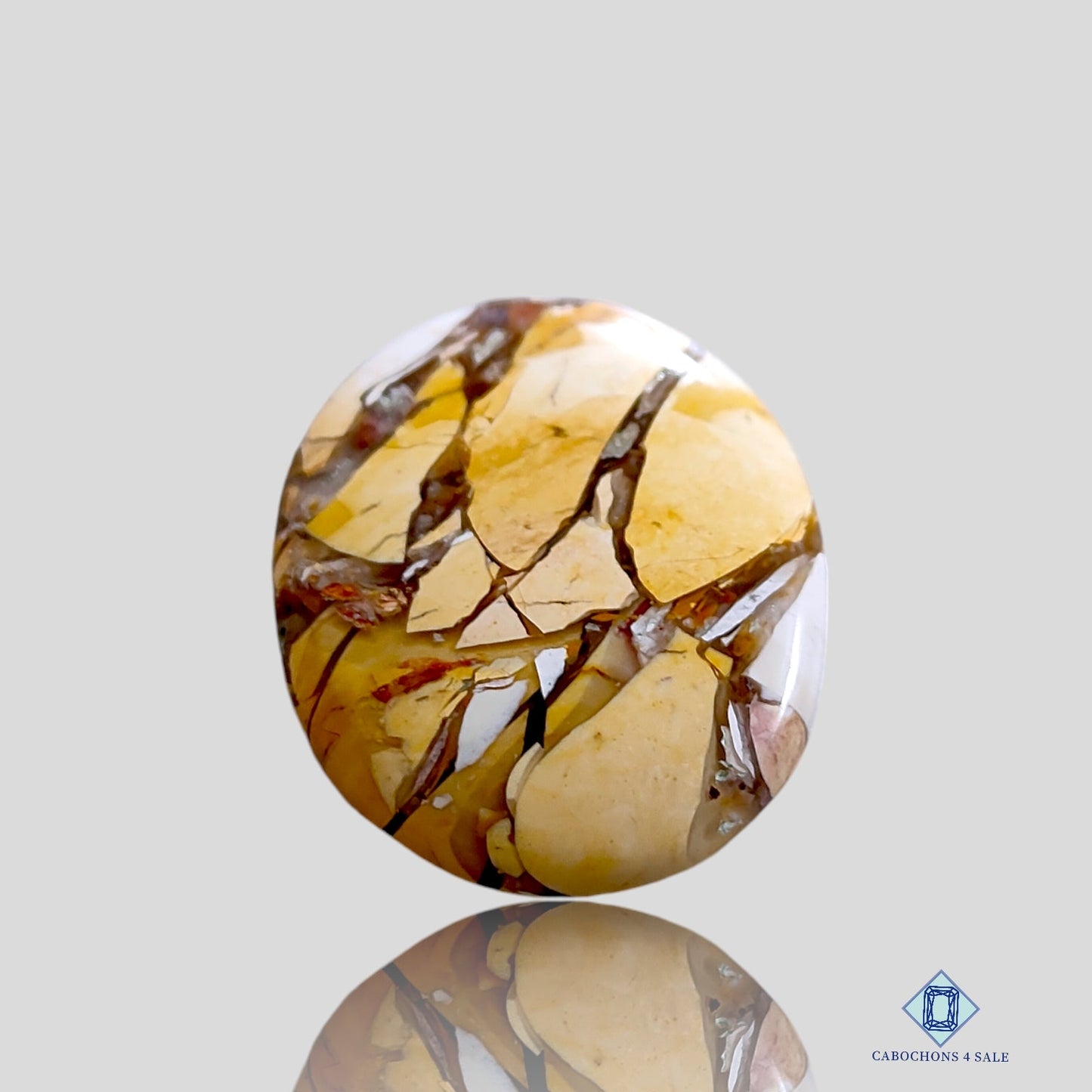 Brekzien-Mookait-Oval-Cabochons