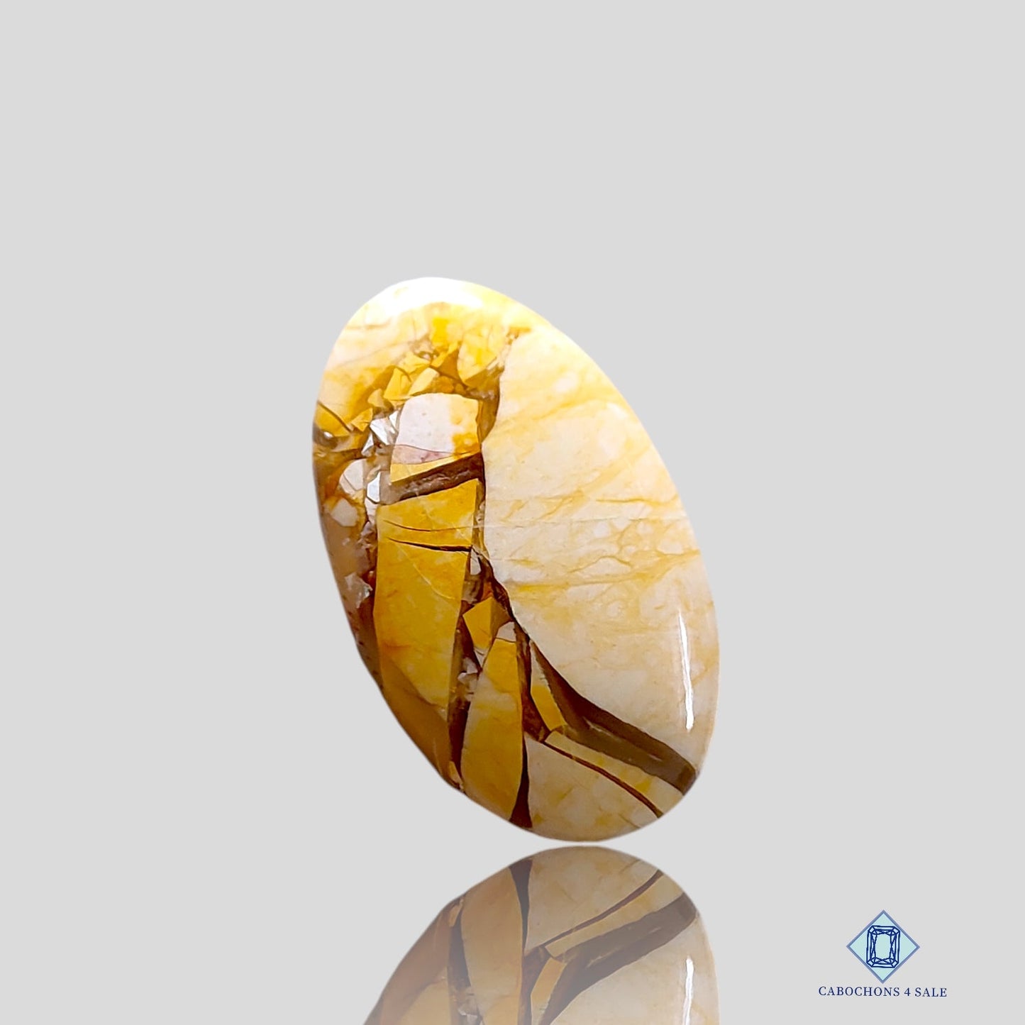 Cabujones ovalados de mookaíta brechados