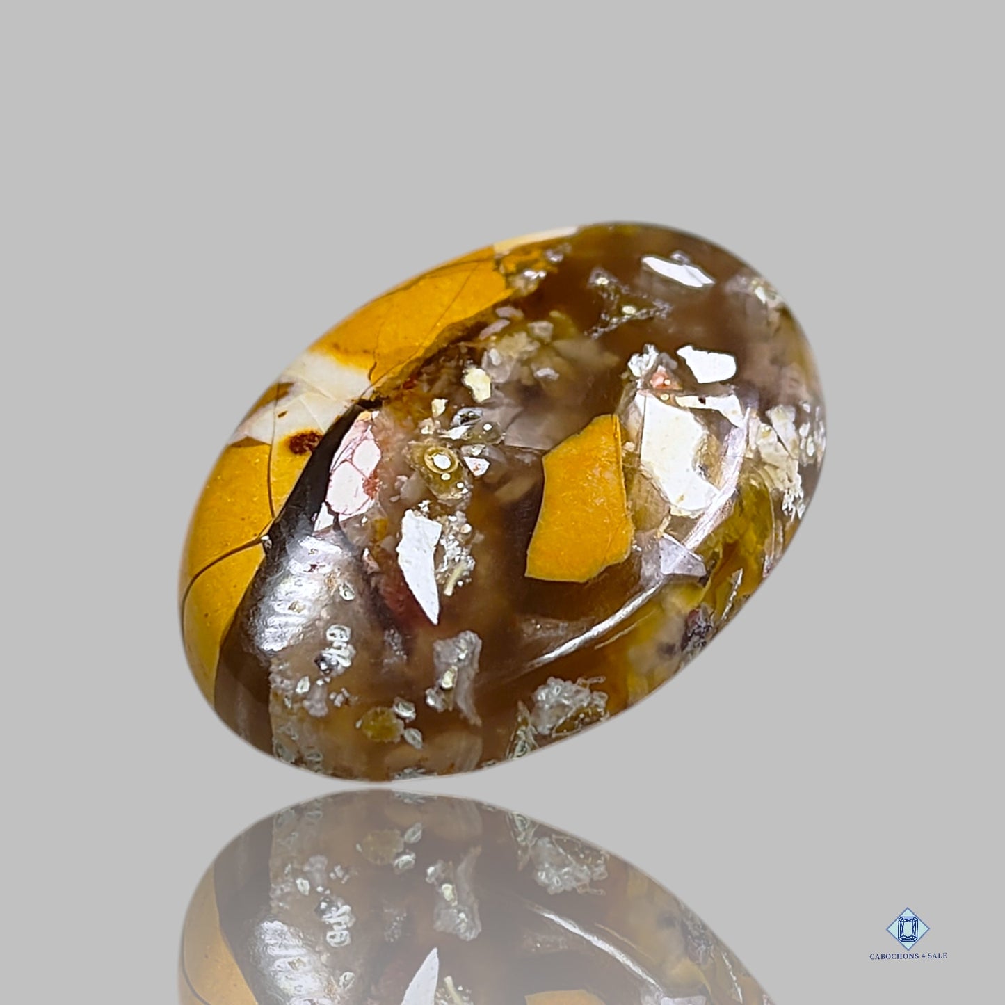 Cabujones ovalados de mookaíta brechada