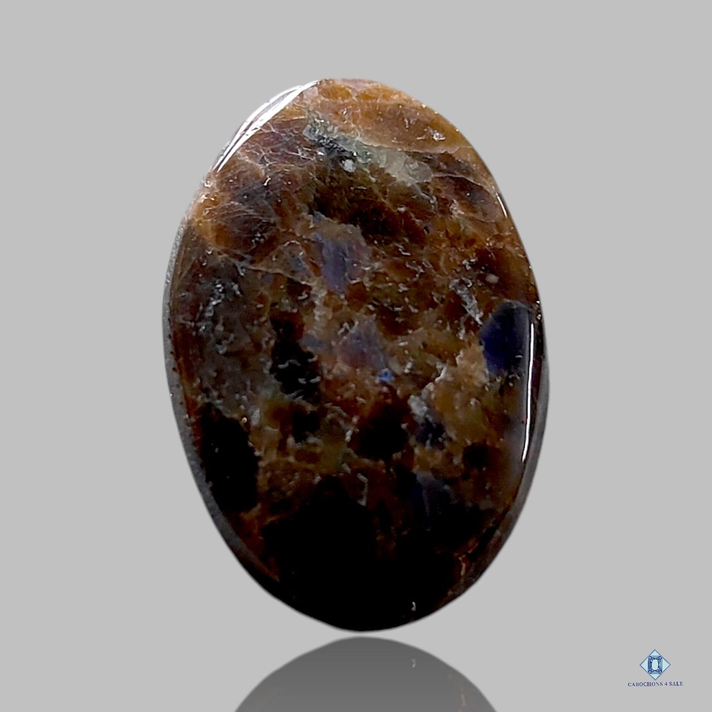 Brown Larvikite Oval Cabochons