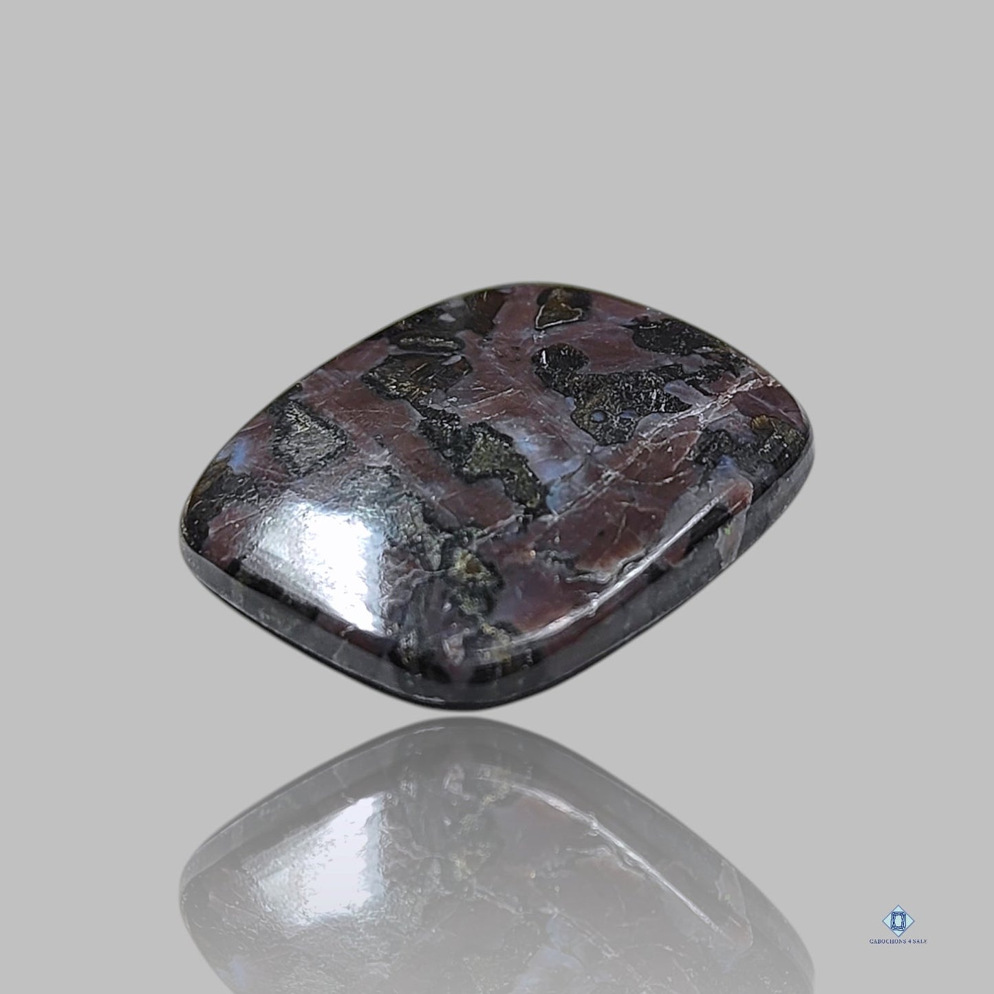 Cabujones Cojín Larvikita Marrón