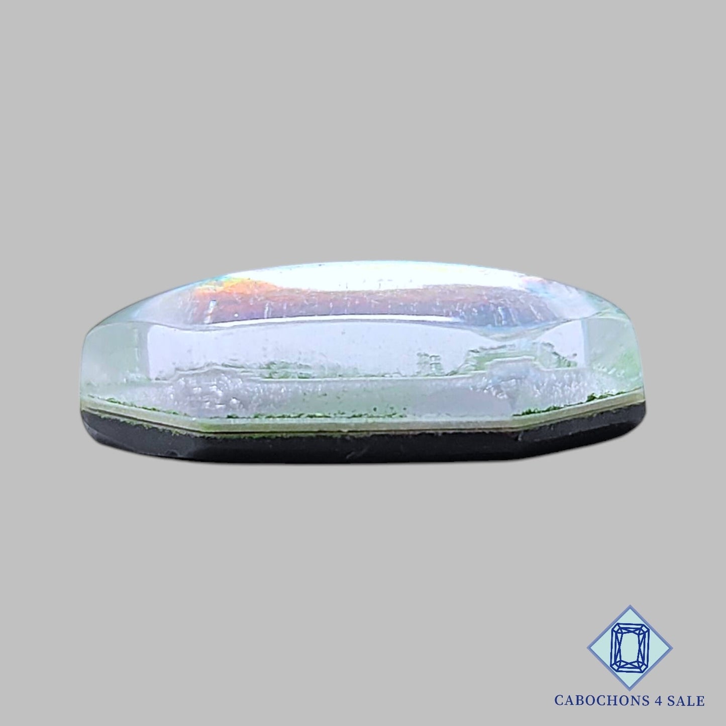 CD Glass + Crystal Quartz Doublet Gemstone Hexagon Doublets 24*13*7mm available for sale