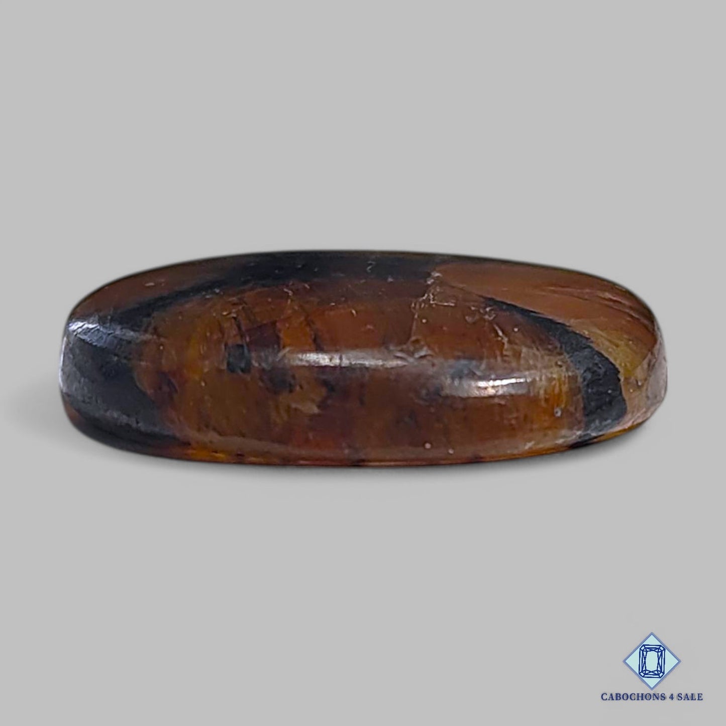 Cabujones ovalados de piedra preciosa de chiastolita natural de 29 x 22 x 4 mm, procedentes de Brasil, disponibles para la venta.