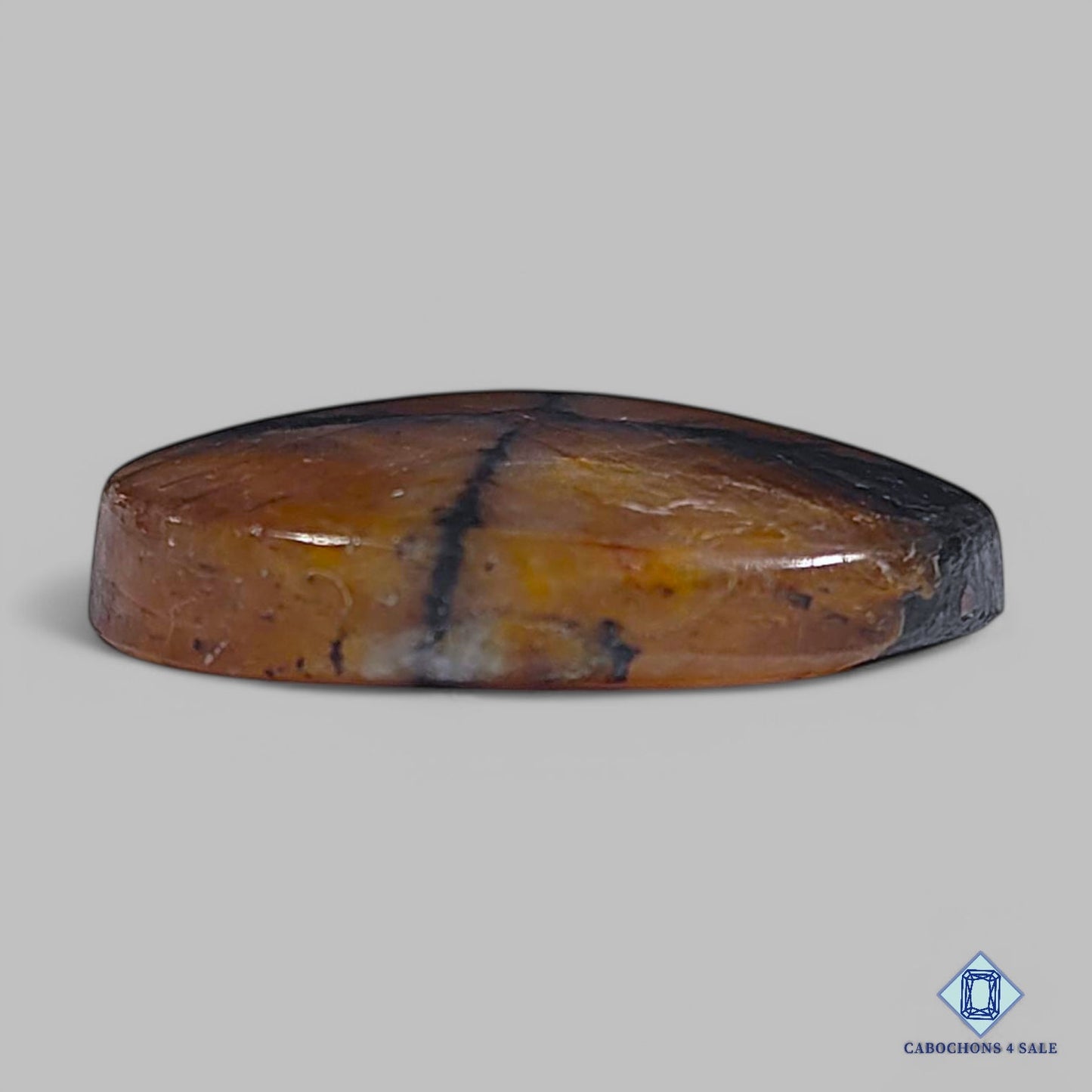 Natural Chiastolite Gemstone Pear Cabochons 24*23*5mm from Brazil available for sale