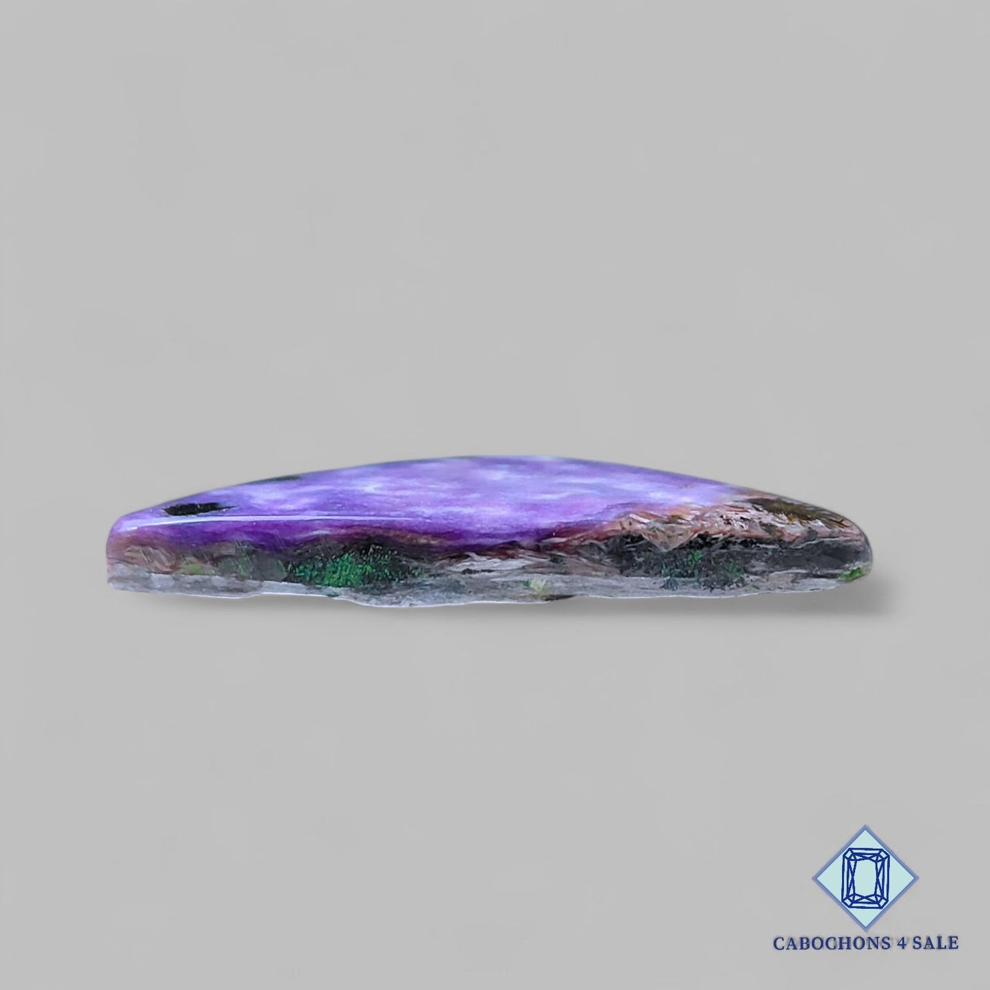 Natural Charoite Gemstone Fancy Cabochons 39*25*5mm from Russia available for sale