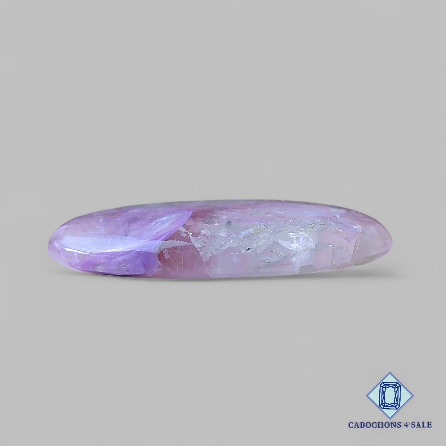 Natural Charoite With Quartz Gemstone Oval Cabochons 43*26*6mm from Russia available for sale