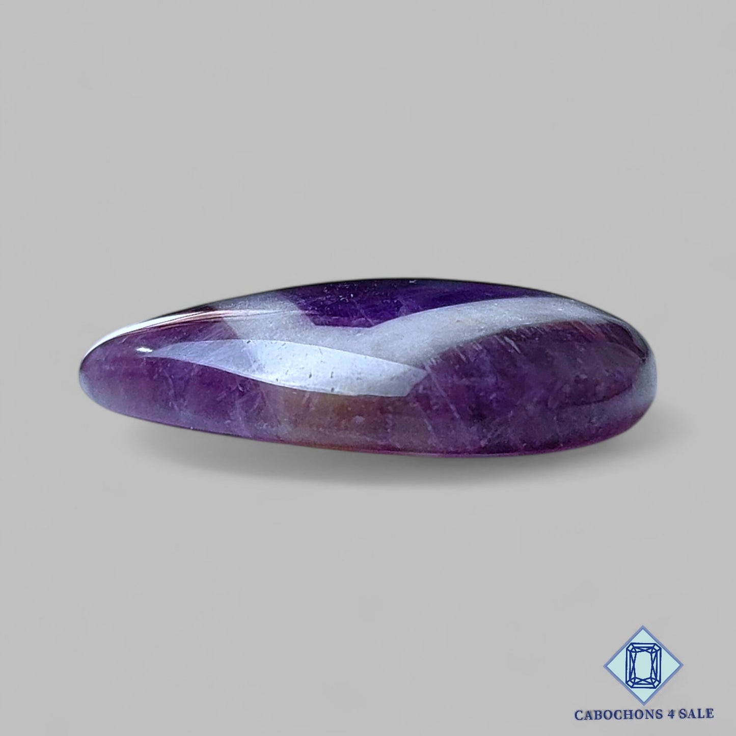 Natural Chevron Amethyst Gemstone Pear Cabochons 27*20*6mm from Brazil available for sale