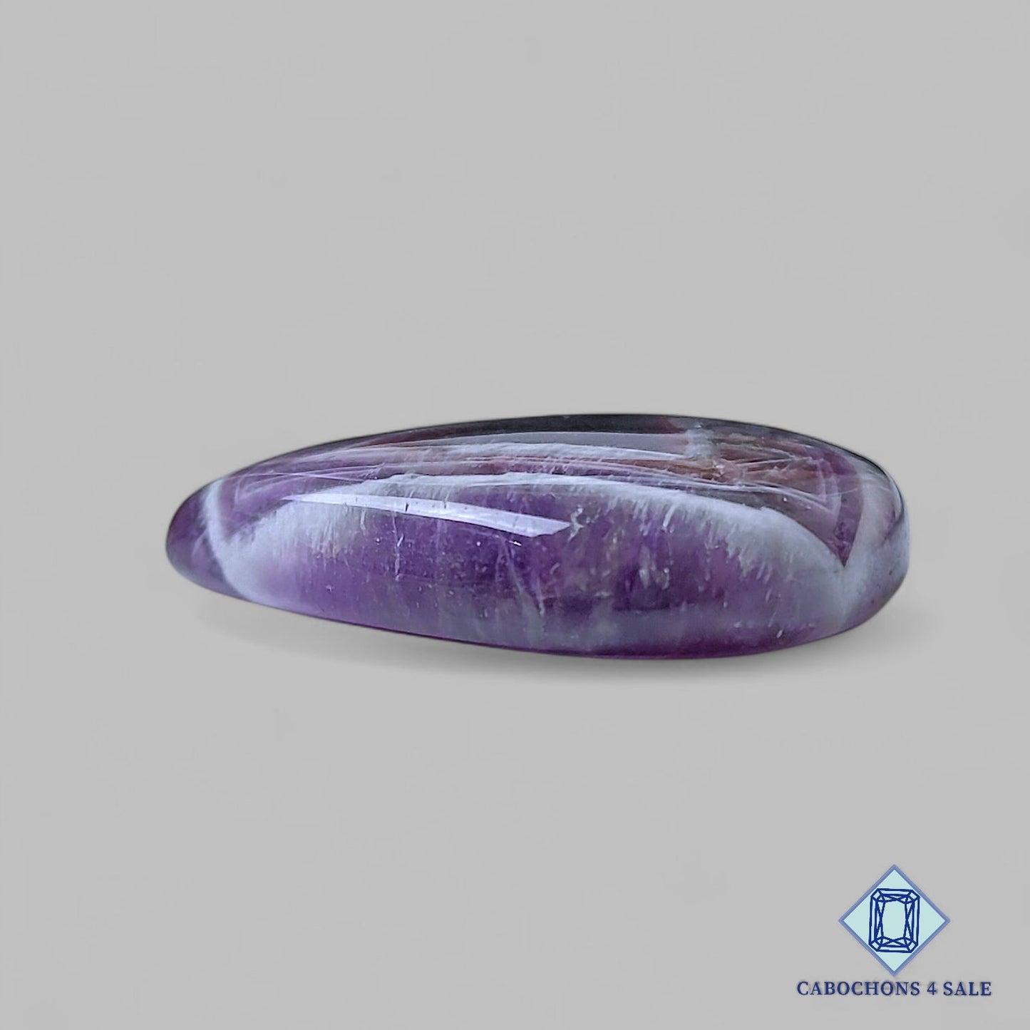Cabujones de amatista chevron natural en forma de pera de 32 x 28 x 7 mm, de Brasil, disponibles para la venta.