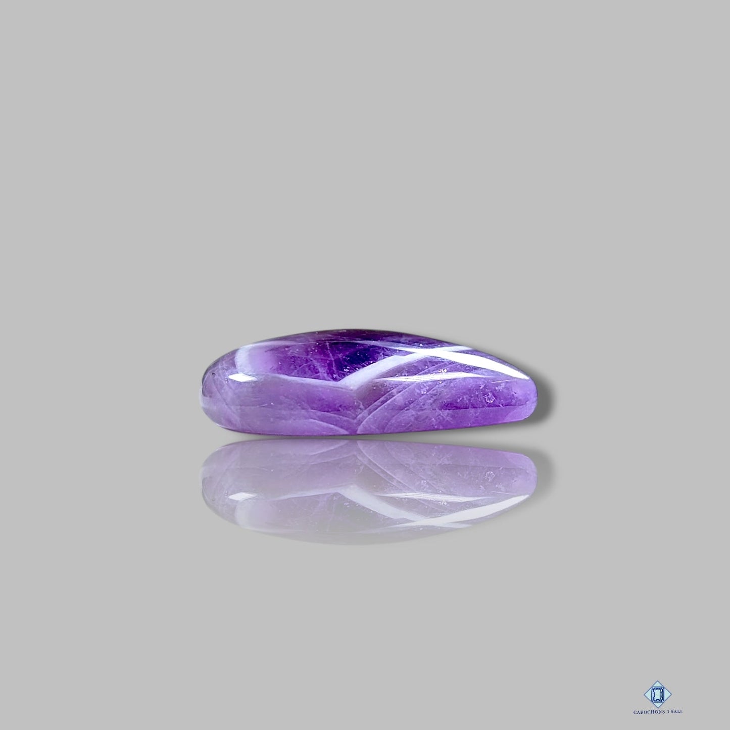 Chevron Amethyst Pear Cabochons