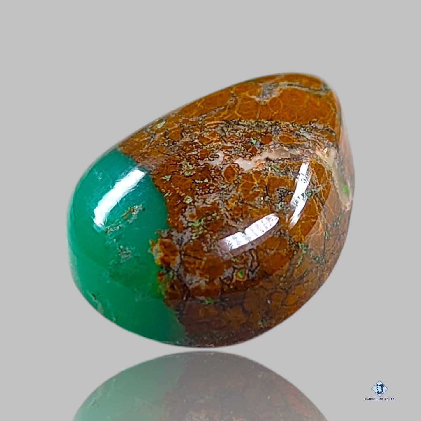 Cabujones de pera de crisoprasa