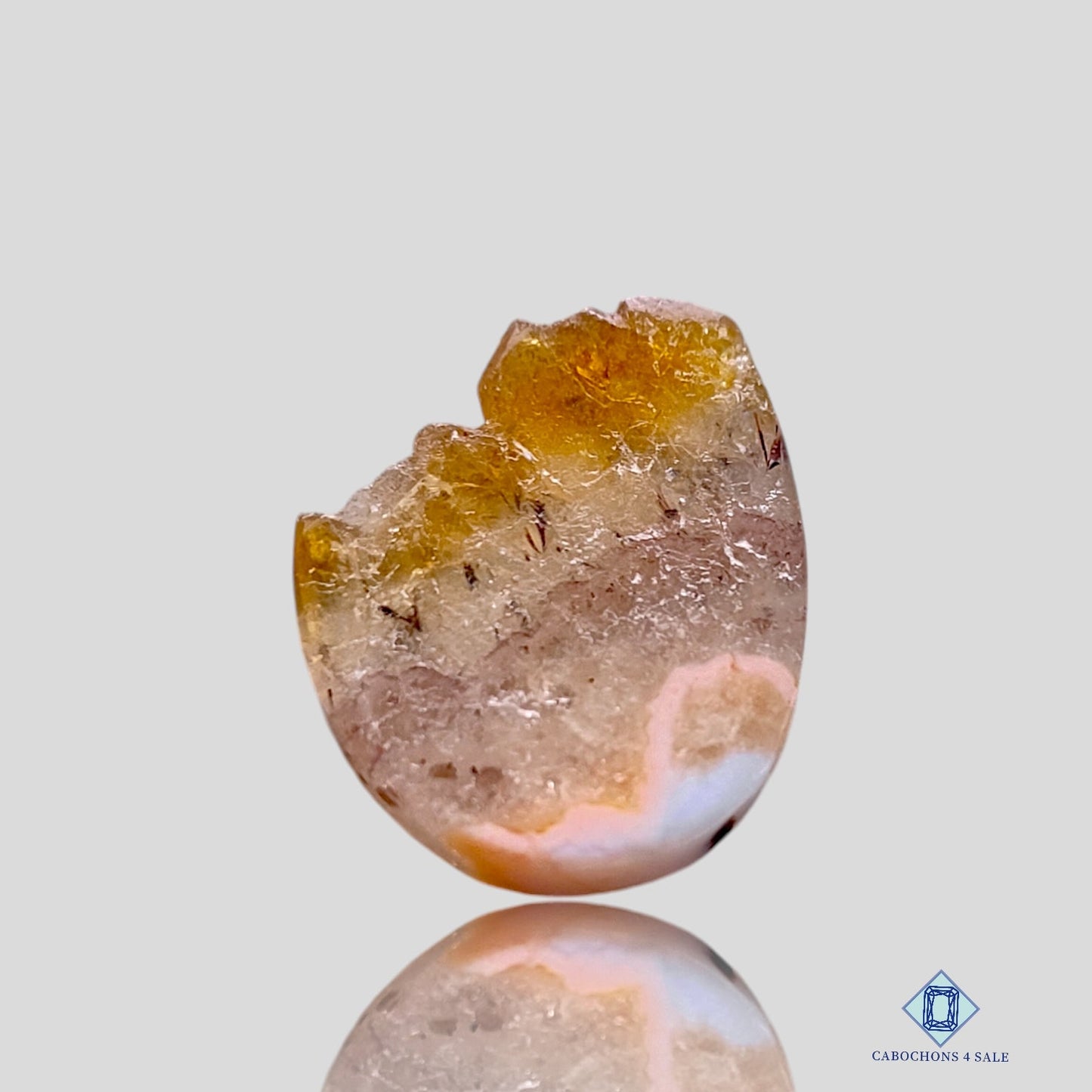 Citrin Scheibe-Fancy-Druzy