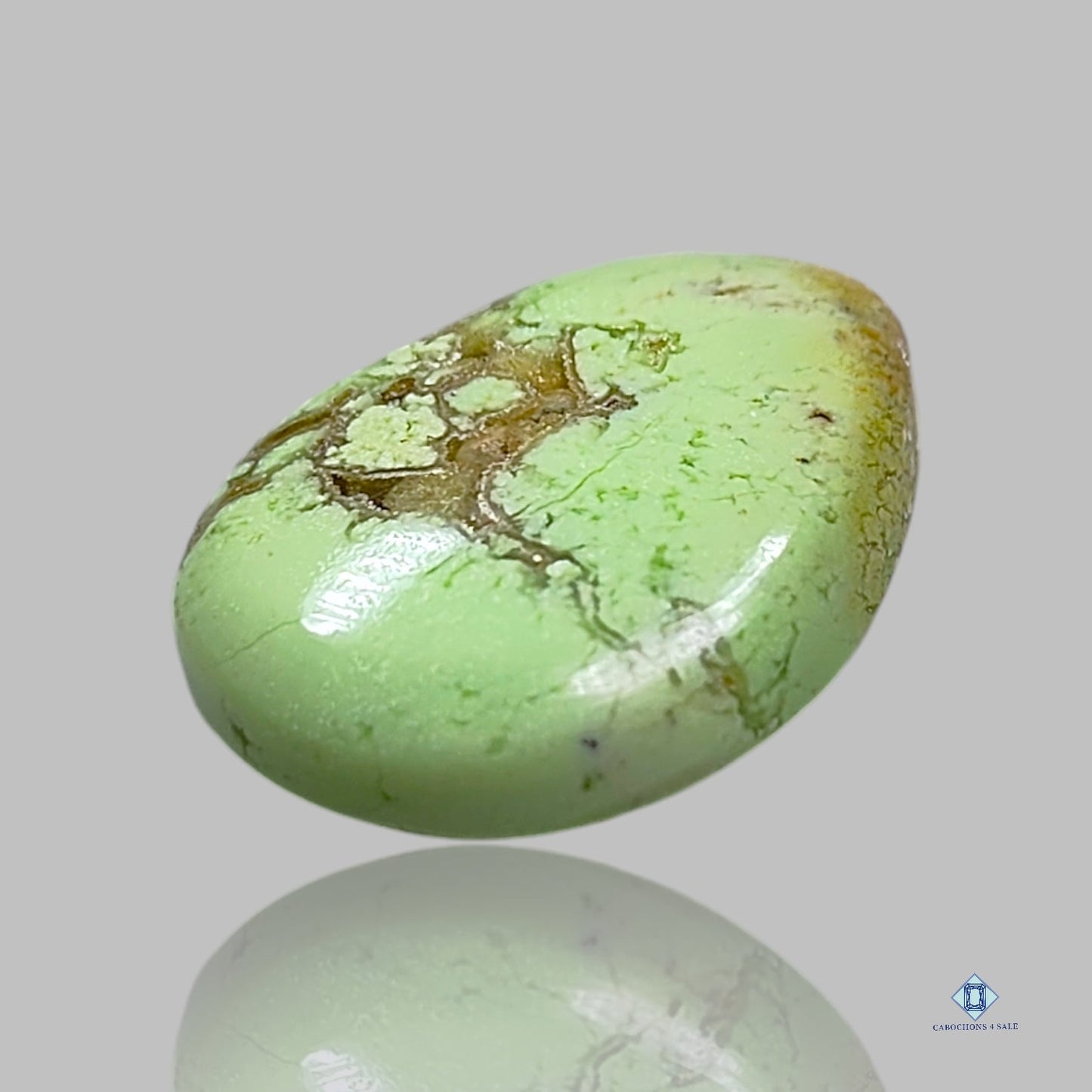 Cabujones de pera de crisoprasa de cidra