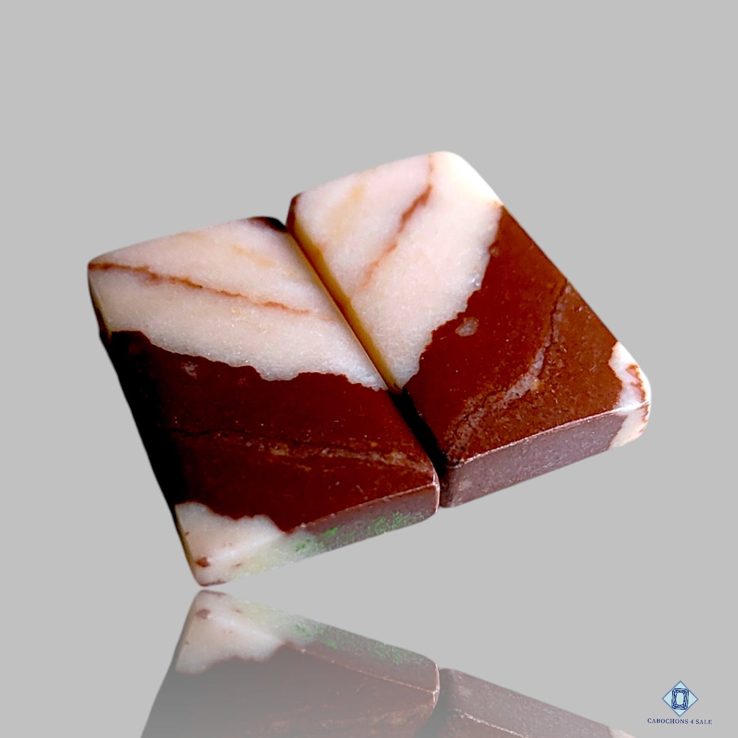 Pares de rectángulos de jaspe de grano de café