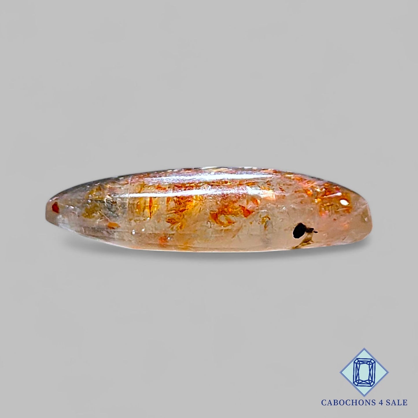 Cabujones de piedra solar de confeti natural, talla marquesa, 23 x 10 x 5 mm, disponibles para la venta.