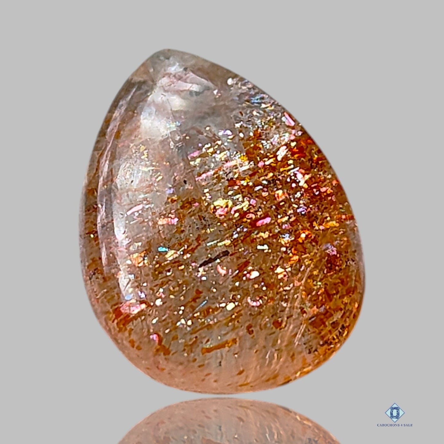 Cabujones de pera de piedra solar confeti